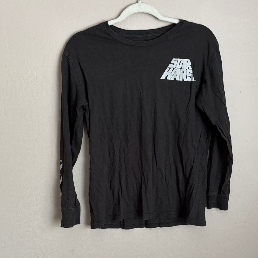 Star Wars Gray Long Sleeve Tee with White Logo size small